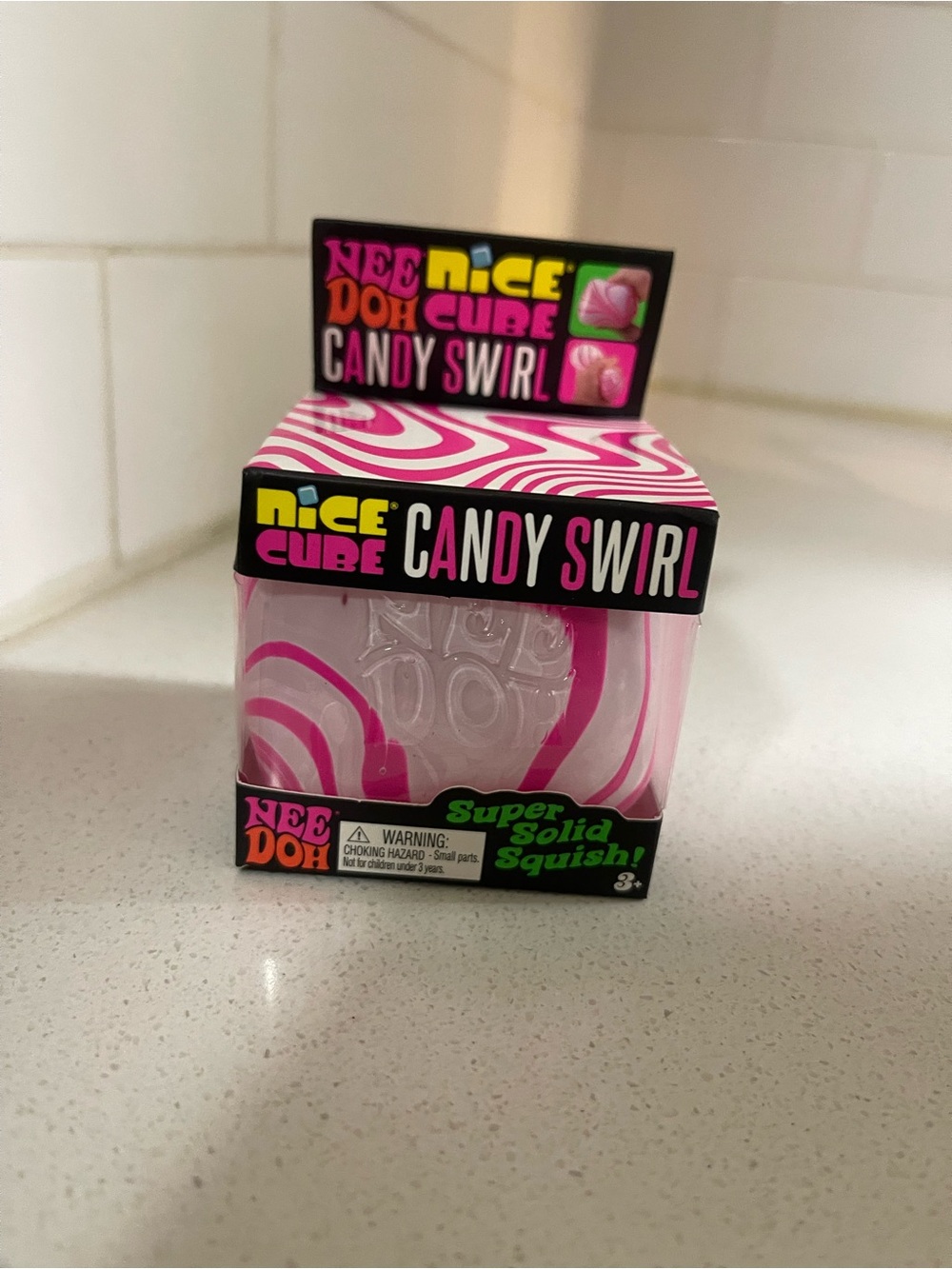 Needoh Nice Cube Candy Swirl - Pink Candy Swirl